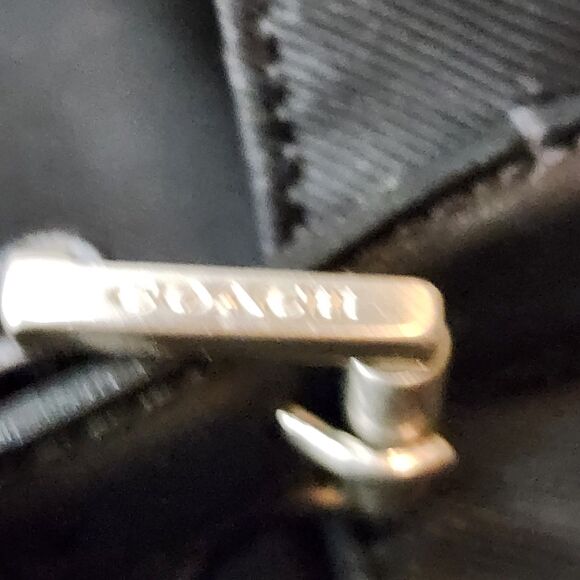 Y2K Mini Backpack Coach Black Nylon Leather Trim E3J-7441 - Picture 8 of 14